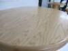Designer Style Solid Oak & Ply, Waxed Wood Caf&eacute; Table, Size H74 x W100 x D74cm. - 7