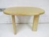 Designer Style Solid Oak & Ply, Waxed Wood Caf&eacute; Table, Size H74 x W100 x D74cm.