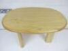 Designer Style Solid Oak & Ply, Waxed Wood Caf&eacute; Table, Size H74 x W100 x D74cm. - 2