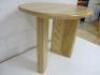 Designer Style Solid Oak & Ply, Waxed Wood Caf&eacute; Table, Size H74 x W71 x D74cm. - 4