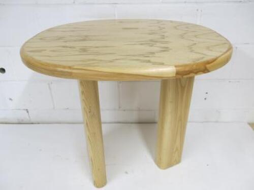Designer Style Solid Oak & Ply, Waxed Wood Caf&eacute; Table, Size H74 x W71 x D74cm.