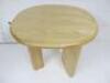 Designer Style Solid Oak & Ply, Waxed Wood Caf&eacute; Table, Size H74 x W71 x D74cm. - 2