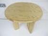 Designer Style Solid Oak & Ply, Waxed Wood Caf&eacute; Table, Size H74 x W71 x D74cm. - 2