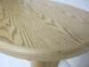 Designer Style Solid Oak & Ply, Waxed Wood Caf&eacute; Table, Size H74 x W71 x D74cm. - 5