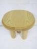 Designer Style Solid Oak & Ply, Waxed Wood Stool, Size H51 x W45 x D45cm. - 2