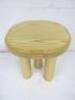 Designer Style Solid Oak & Ply, Waxed Wood Stool, Size H51 x W45 x D45cm.