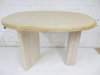 Designer Style Solid Oak & Ply, Bleached Wood Caf&eacute; Table, Size H74 x W100 x D74cm.