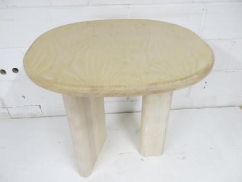 Designer Style Solid Oak & Ply, Bleached Wood Caf&eacute; Table, Size H74 x W71 x D74cm.