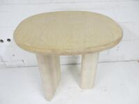 Designer Style Solid Oak & Ply, Bleached Wood Caf&eacute; Table, Size H74 x W71 x D74cm.
