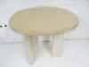 Designer Style Solid Oak & Ply, Bleached Wood Caf&eacute; Table, Size H74 x W71 x D74cm.