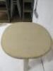 Designer Style Solid Oak & Ply, Bleached Wood Caf&eacute; Table, Size H74 x W71 x D74cm. - 5