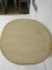 Designer Style Solid Oak & Ply, Bleached Wood Caf&eacute; Table, Size H74 x W71 x D74cm. - 5
