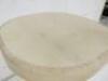 Designer Style Solid Oak & Ply, Bleached Wood Stool, Size H51 x W45 x D45cm. - 3