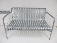 Hay Palissade 2 Seater Hot Galvanised Steel Outdoor Bench, Size H80 x W125 x D70cm.