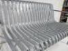 Hay Palissade 2 Seater Hot Galvanised Steel Outdoor Bench, Size H80 x W125 x D70cm. - 5