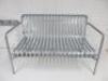 Hay Palissade 2 Seater Hot Galvanised Steel Outdoor Bench, Size H80 x W125 x D70cm.