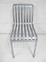 Hay Palissade Hot Galvanised Steel Outdoor Chair. Comes with Hay Palissade Seat Pad Cushion in Green, Size H80 x W125 x D70cm.