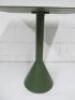 Hay Palissade Cone Metal Table in Olive Green with Square Table Top & Conrete Base, Size H74 x W65 x D65cm. - 4