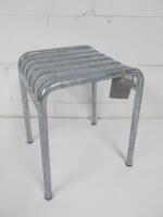 Boxed/New Hay Palissade Hot Galvanised Outdoor Stool, Size H45cm.