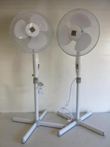 2 x Knight 16" Pedestal Stand Fans, Model 915336