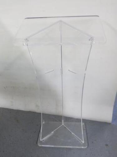 Perspex Lectern. Size H115cm.