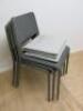 3 x Ikea Teodores Grey Stack Chairs with Cushion. - 5