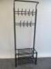 Black Metal Cloakroom Stand.