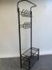 Black Metal Cloakroom Stand. - 3