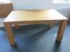 Solid Oak Dining Table with Expendable Section. Size H88 x W150 x D90cm.