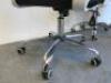 4 x White & Black Hopsack Operators Chairs on Chrome Base. - 5