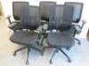 5 x Connection MY OMY Black Mesh Office Chairs with Donati Mechanism.