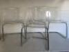 4 x Clear Perspex IKEA Torias Chair, Design Carl Ojerstam.