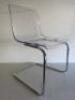 4 x Clear Perspex IKEA Torias Chair, Design Carl Ojerstam. - 3