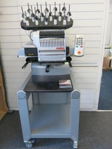 Amaya Melco 16 Needle Embroidery Machine, Model EMT16. Comes with Melco Disc Software Disc.