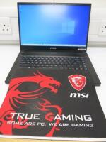 MSI 15.5" GS66 Stealth Steel Series Notebook PC, Model MS-16VI, Running Windows 10 Home, Intel Corei7-10750H CPU @ 2.60Ghz, 16.00GB RAM, 476GB HDD, Intel UHD Graphics. Comes with Power Supply & Neoprene Case.