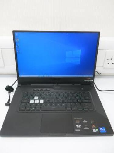 Asus 15.5" Tuf Dash F15 Notebook PC, Model FX516P, Running Windows 10 Home, 11th Gen Intel Core i7-11370H @3.30Ghz, 8.00GB RAM, 476GB HDD, Intel Iris Xe Graphics, DOM 03/2021. Comes with Power Supply & Original Box.