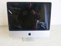 Apple iMac 20", Model A1224. Running OS X El Capitan 10.13.6. Intel Core 2 Duo 2.4GHz, 4GB RAM, 500GB HDD, ATI Radeon HD 2400XT 128 MB Graphics, Serial Number VM82909RZE2. Requires PSU.