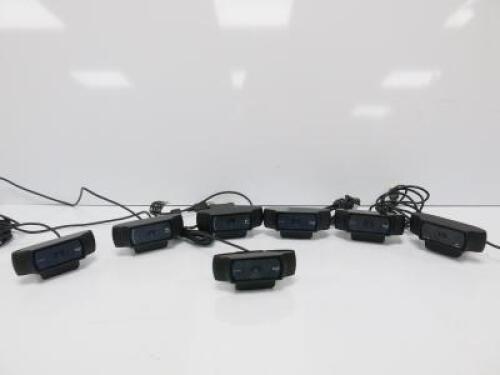 7 x Logitech HD1080p Webcams.