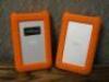 2 x Lacie Rugged Mini External HD's (658MB & 500GB) with Neil Poulton Design Orange Rubber Protector. - 4