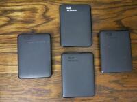 4 x WD Elements 1TB External HD's.