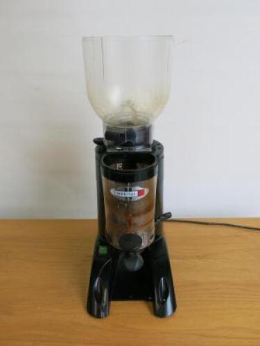 Ibertal Cunill Electric Coffee Grinder, Model Marfil. NOTE: missing hopper tops.
