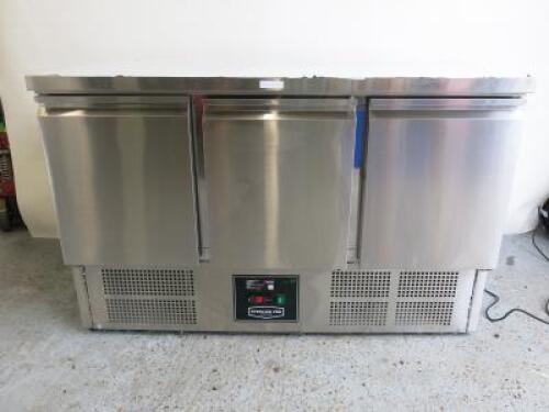 Sterling Pro Cobus 3 Door Refrigerated Prep Counter, Model SPU303, Size H85 x W136 x D70cm.