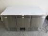 Sterling Pro Cobus 3 Door Refrigerated Prep Counter, Model SPU303, Size H85 x W136 x D70cm. - 2