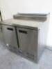 Polar Stainless Steel 2 Door Refrigerated Pizza/Salad Prep Counter, Model G604, S/N 7208260, Size H100 x W90 x D70cm. NOTE: missing lid. - 7