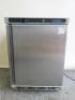 Polar Stainless Steel Single Door Under Counter Freezer, Model CD081, S/N 9133279, Size H85 x W60 x D60cm.