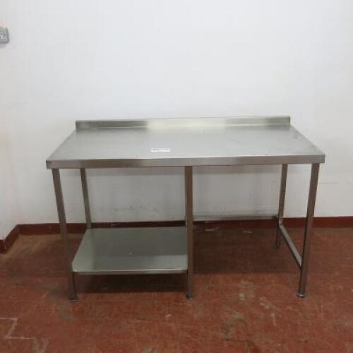 Stainless Steel Prep Table with Shelf Under, Size H90cm x D70cm x W143cm