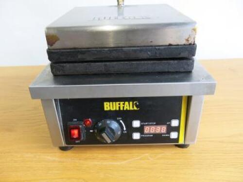 Buffalo Commercial Programmable Waffle Maker, Model GF256-03, 2KW. NOTE: missing handle.