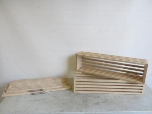 4 x Assorted Beechwood Point of Sale Racks.