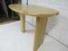 Designer Style Solid Oak & Ply, Waxed Wood Cafe Table, Size H74 x W100 x D74cm. - 4