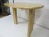 Designer Style Solid Oak & Ply, Waxed Wood Cafe Table, Size H74 x W100 x D74cm. - 4